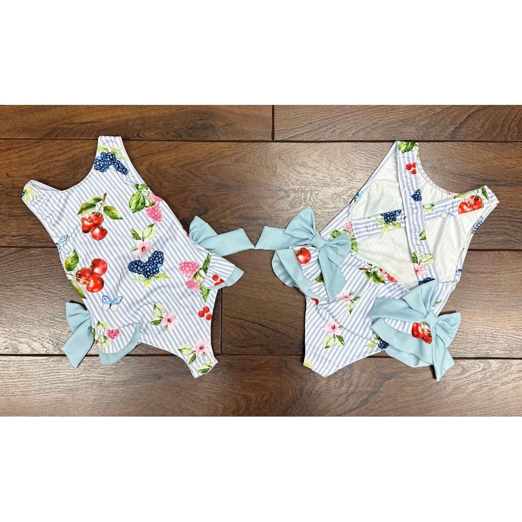 Berry Stripe Swimsuit 2-12 years