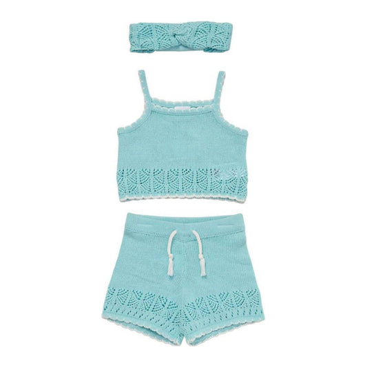 Chloe  knitted Short set with Headband