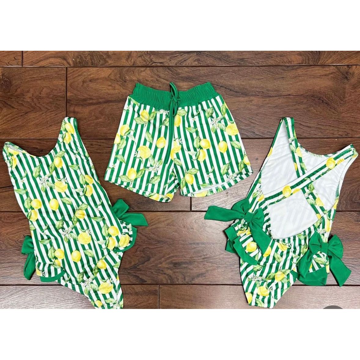 Lemon Stripe Swimsuit (2-12 years )