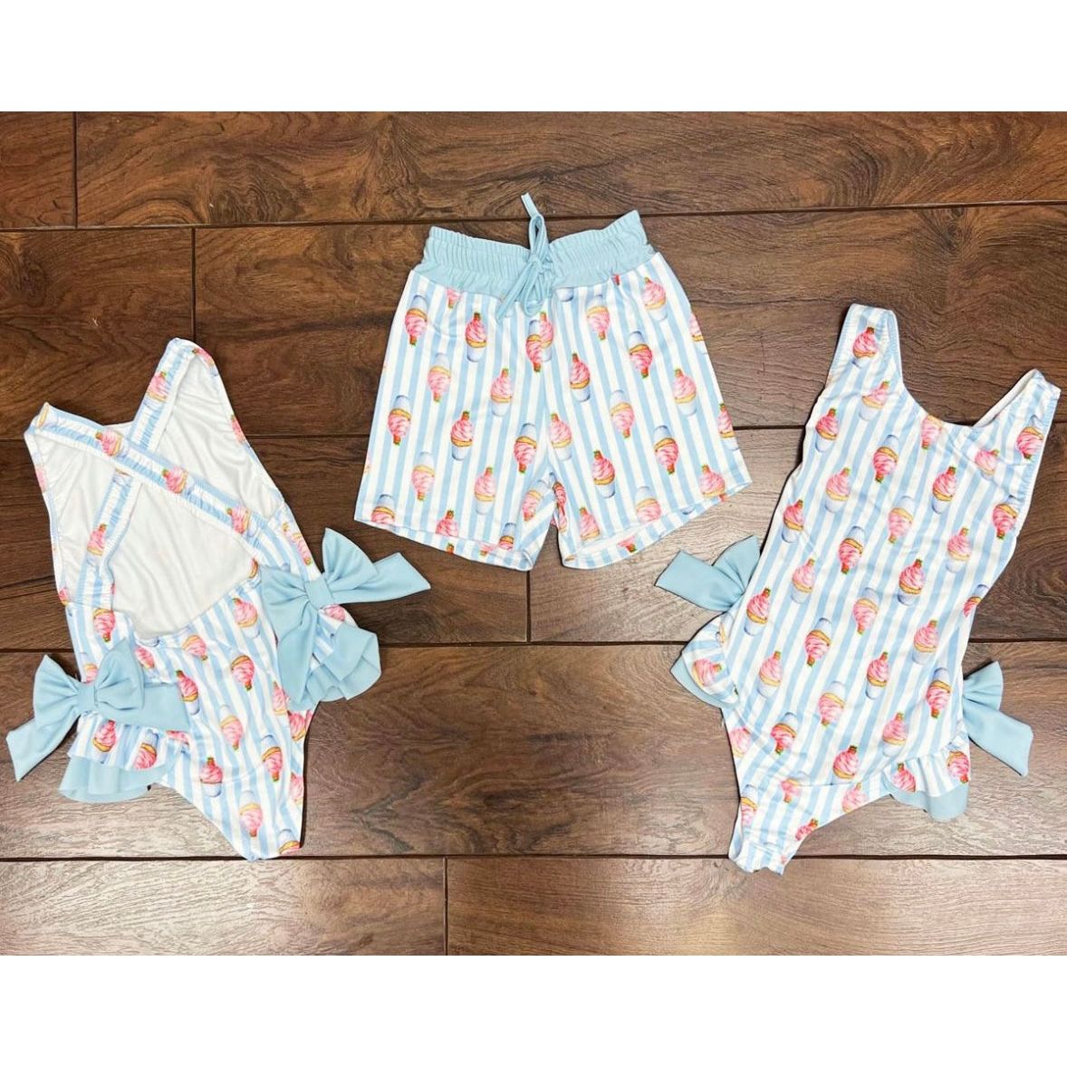 Cupcake Stripe Swimsuit (2-12 years)
