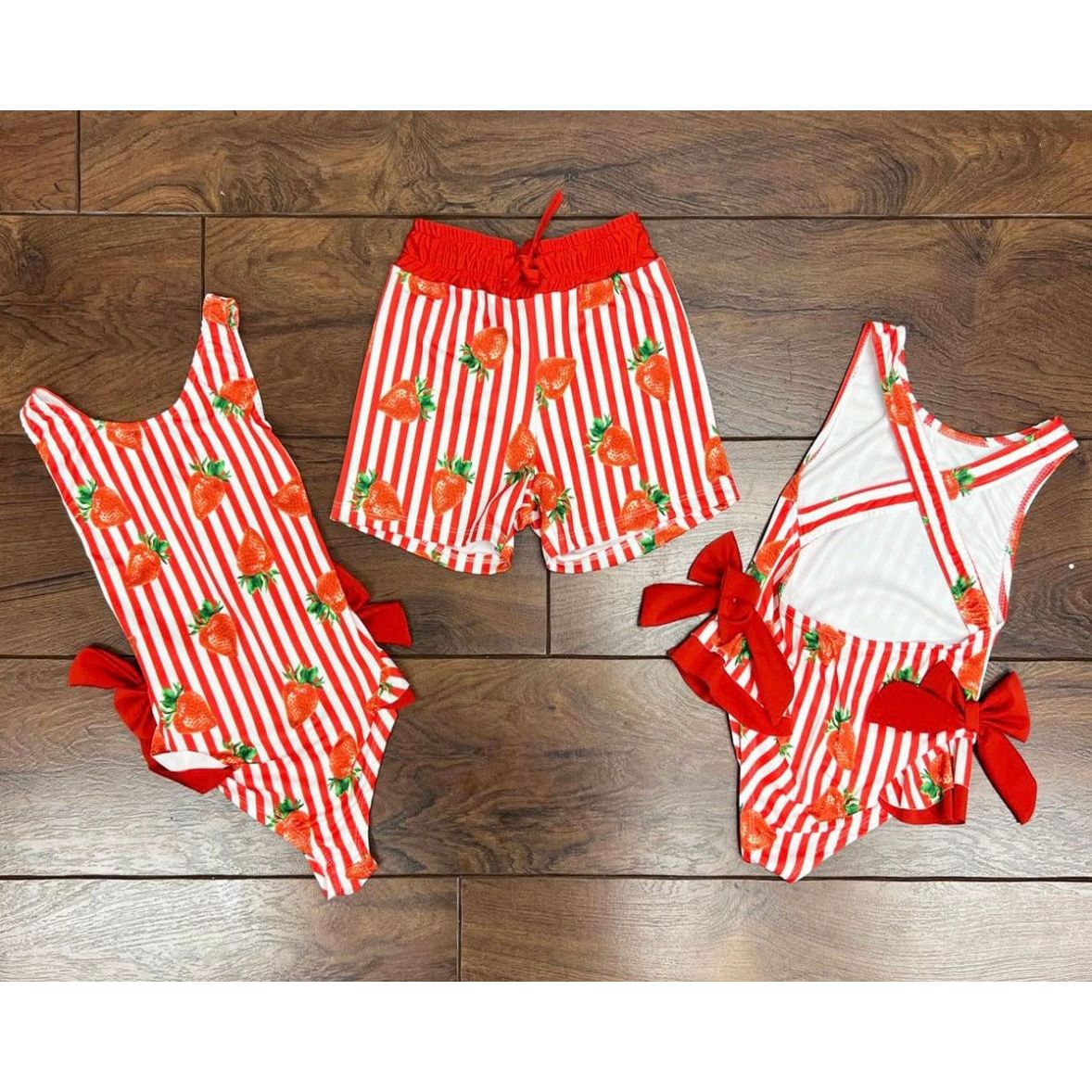 Strawberry Stripe Swimsuit (2-12 years )