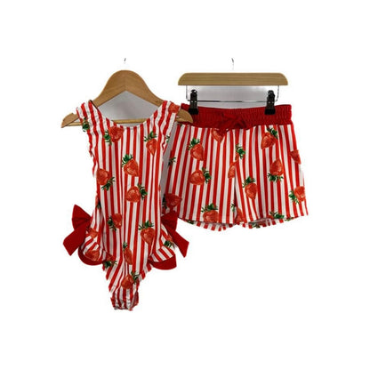 Strawberry Stripe Swimsuit (2-12 years )